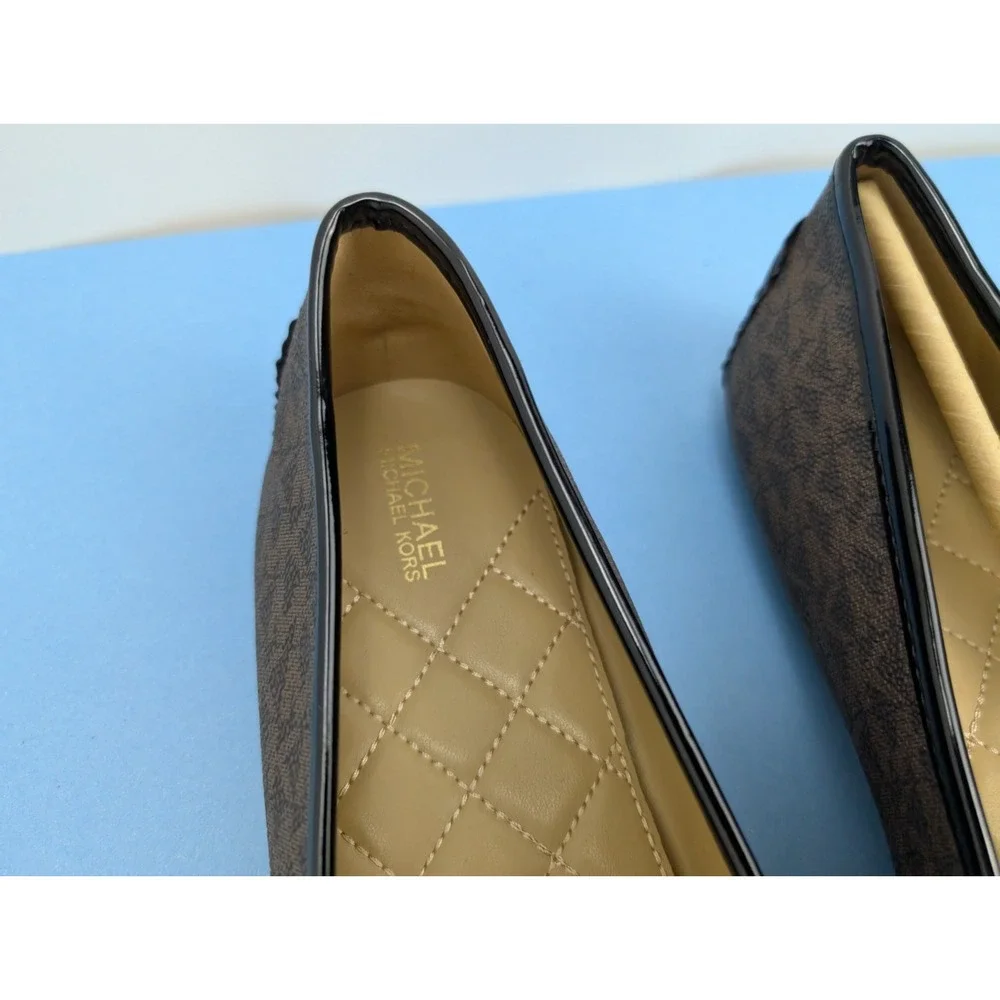 Michael Kors Lillie Moc Brown Logo w/ Gold Hardware Women's size 11